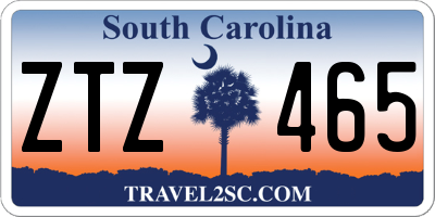 SC license plate ZTZ465