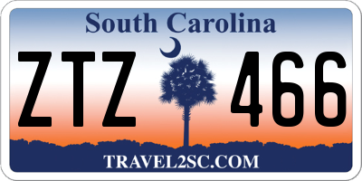 SC license plate ZTZ466