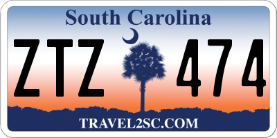 SC license plate ZTZ474