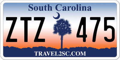 SC license plate ZTZ475