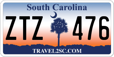 SC license plate ZTZ476