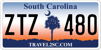 SC license plate ZTZ480