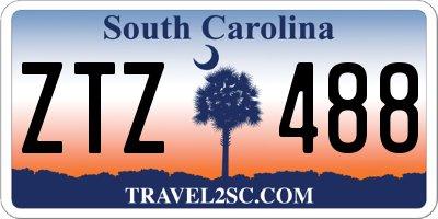 SC license plate ZTZ488