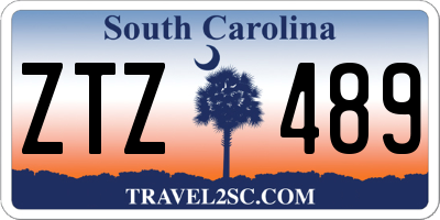 SC license plate ZTZ489