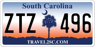SC license plate ZTZ496