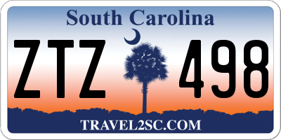 SC license plate ZTZ498