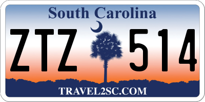 SC license plate ZTZ514