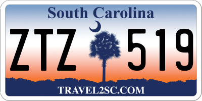 SC license plate ZTZ519