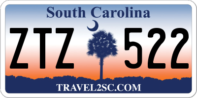 SC license plate ZTZ522
