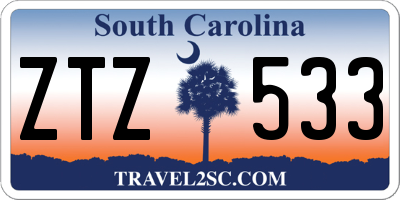 SC license plate ZTZ533