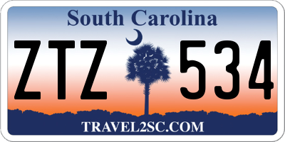 SC license plate ZTZ534