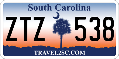 SC license plate ZTZ538