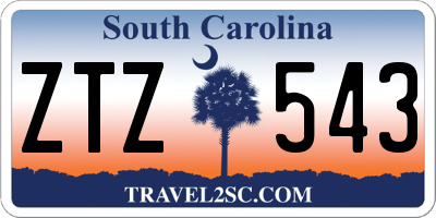 SC license plate ZTZ543