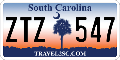SC license plate ZTZ547