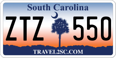 SC license plate ZTZ550