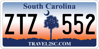 SC license plate ZTZ552