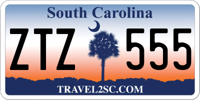 SC license plate ZTZ555