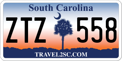 SC license plate ZTZ558