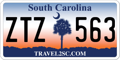 SC license plate ZTZ563