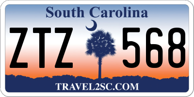 SC license plate ZTZ568