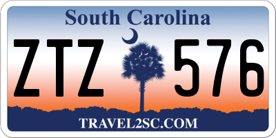 SC license plate ZTZ576