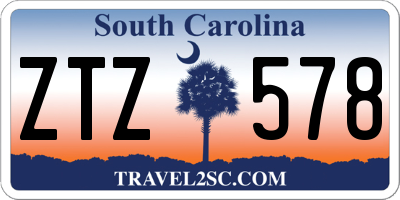 SC license plate ZTZ578
