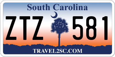 SC license plate ZTZ581