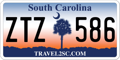 SC license plate ZTZ586