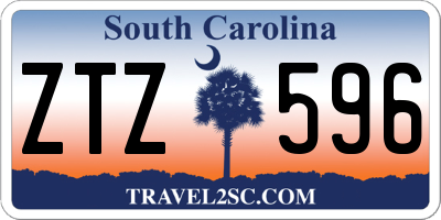 SC license plate ZTZ596