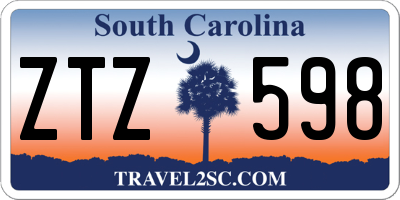 SC license plate ZTZ598