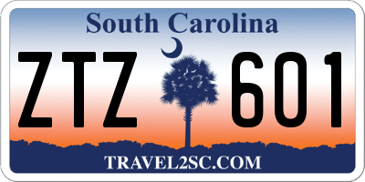 SC license plate ZTZ601