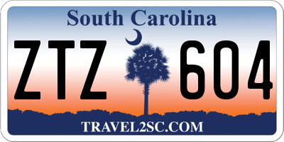 SC license plate ZTZ604