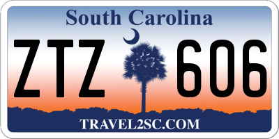 SC license plate ZTZ606