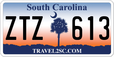 SC license plate ZTZ613