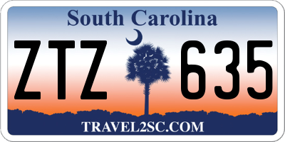 SC license plate ZTZ635