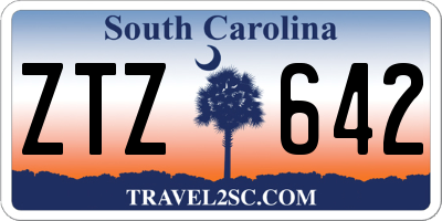 SC license plate ZTZ642