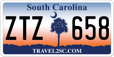SC license plate ZTZ658