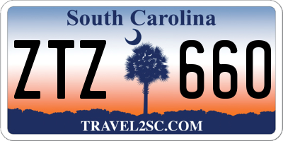 SC license plate ZTZ660
