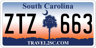 SC license plate ZTZ663