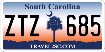 SC license plate ZTZ685