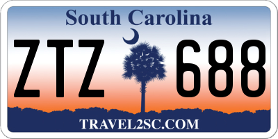 SC license plate ZTZ688
