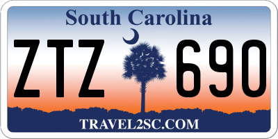 SC license plate ZTZ690