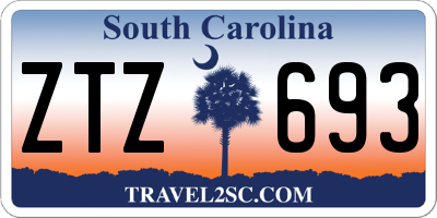 SC license plate ZTZ693