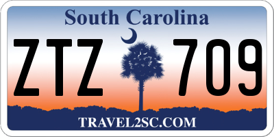SC license plate ZTZ709