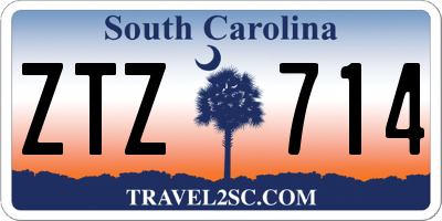 SC license plate ZTZ714