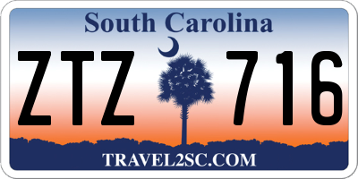 SC license plate ZTZ716