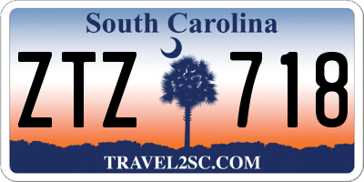 SC license plate ZTZ718