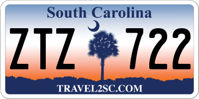 SC license plate ZTZ722