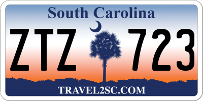SC license plate ZTZ723