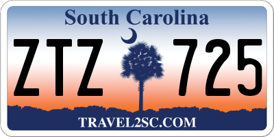 SC license plate ZTZ725